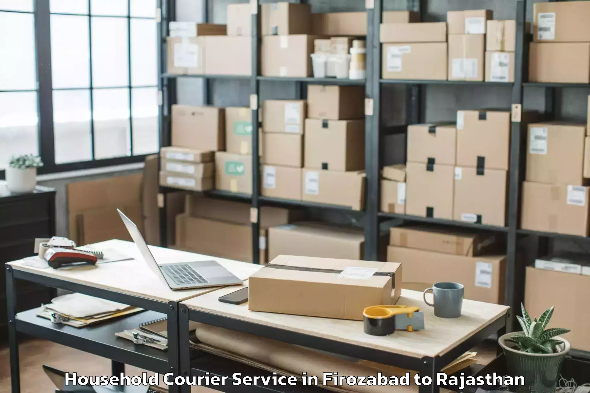 Easy Firozabad to Ghatol Household Courier Booking